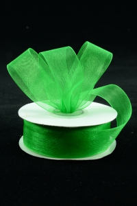 Organza Ribbon , Emerald, 7/8 Inch x 25 Yards (1 Spool) SALE ITEM